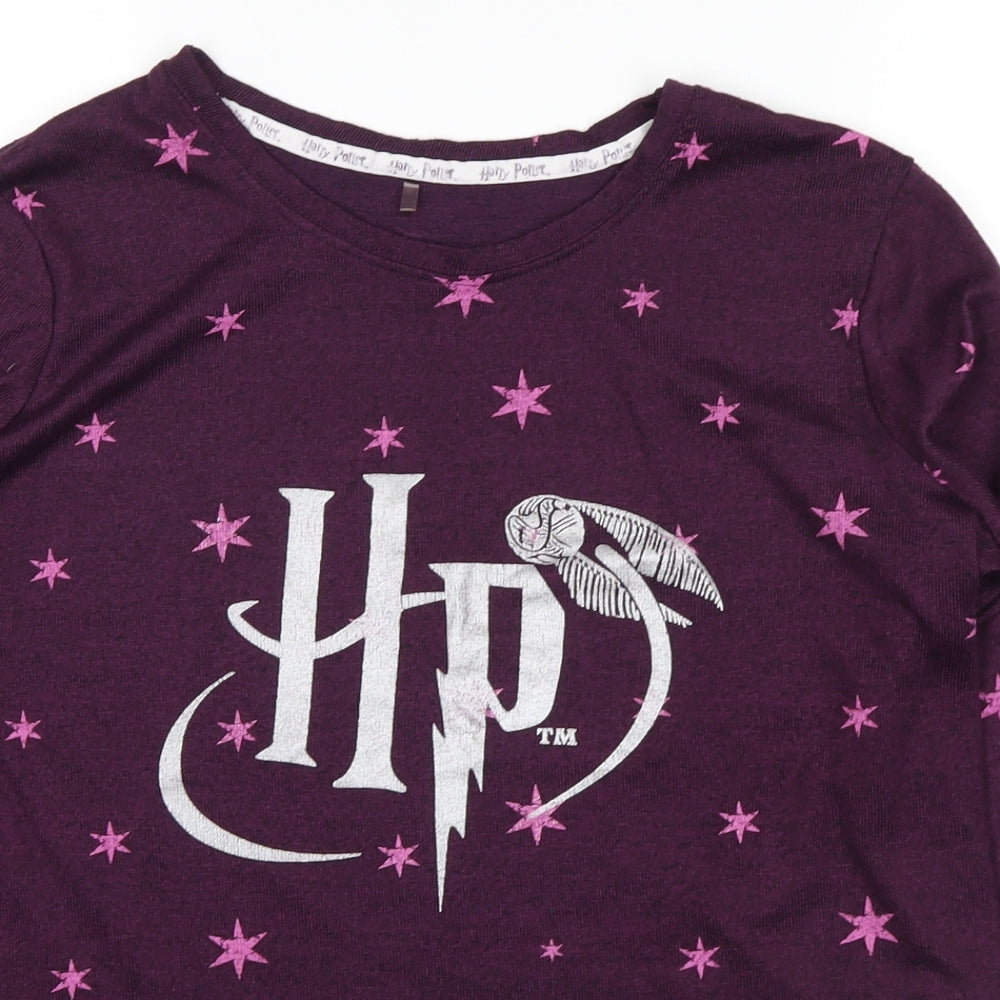 George Girls Purple   Top Pyjama Top Size 12-13 Years  - Harry Potter
