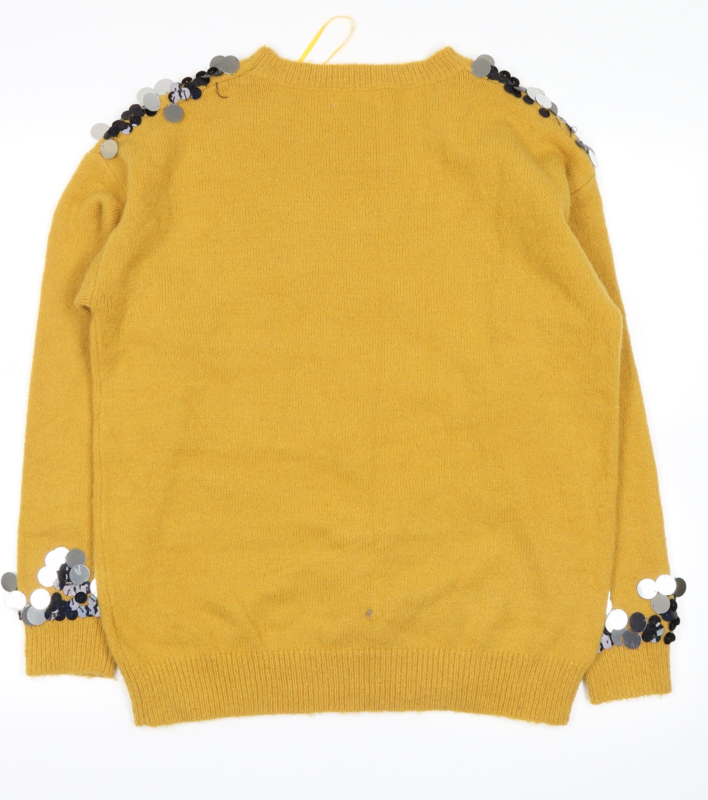 blue vanilla Womens Yellow   Pullover Jumper Size S
