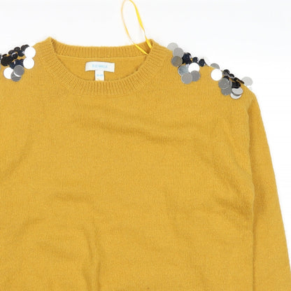 blue vanilla Womens Yellow   Pullover Jumper Size S