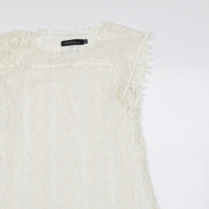 Womens UK Size 12 Zanzea White Basic Blouse