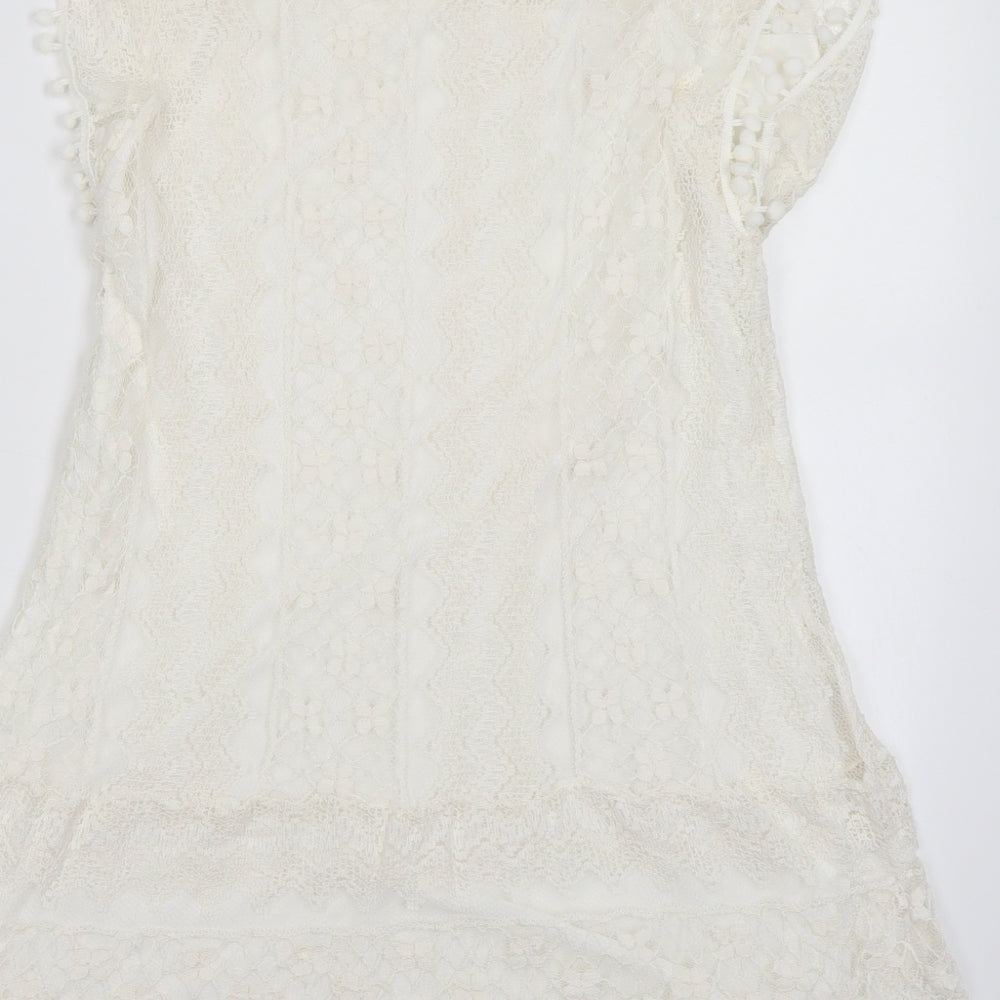 Womens UK Size 12 Zanzea White Basic Blouse