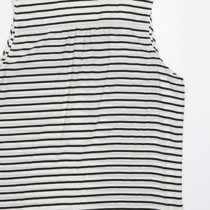 Rockmans Womens White Striped  Basic Blouse Size 16