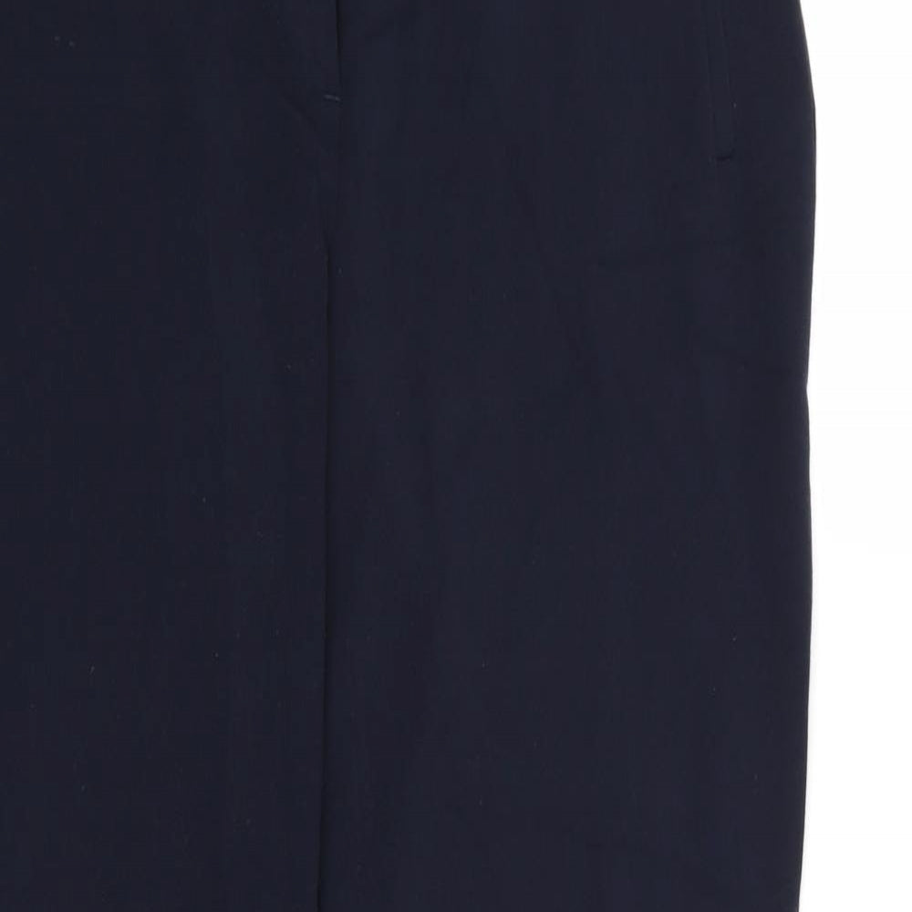 Womens UK Size 12 Marks and Spencer Regular Fit Dress Pants Blue Trousers