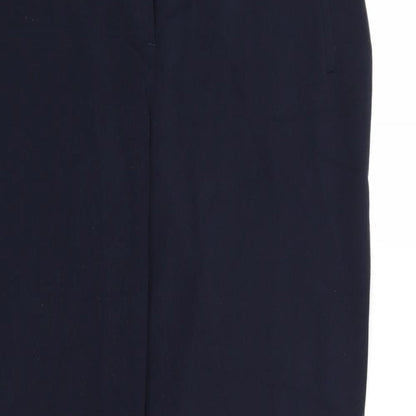 Womens UK Size 12 Marks and Spencer Regular Fit Dress Pants Blue Trousers