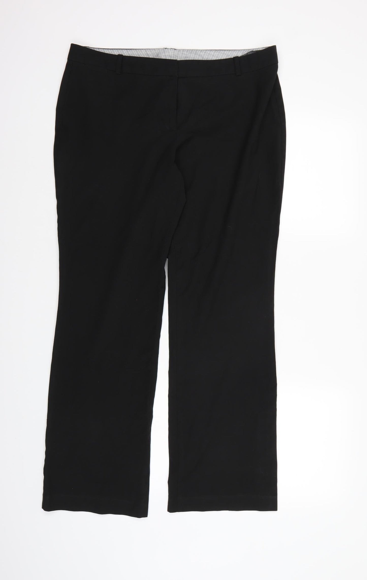 Womens UK Size 14 Marks and Spencer Regular Fit Dress Pants Black Trousers