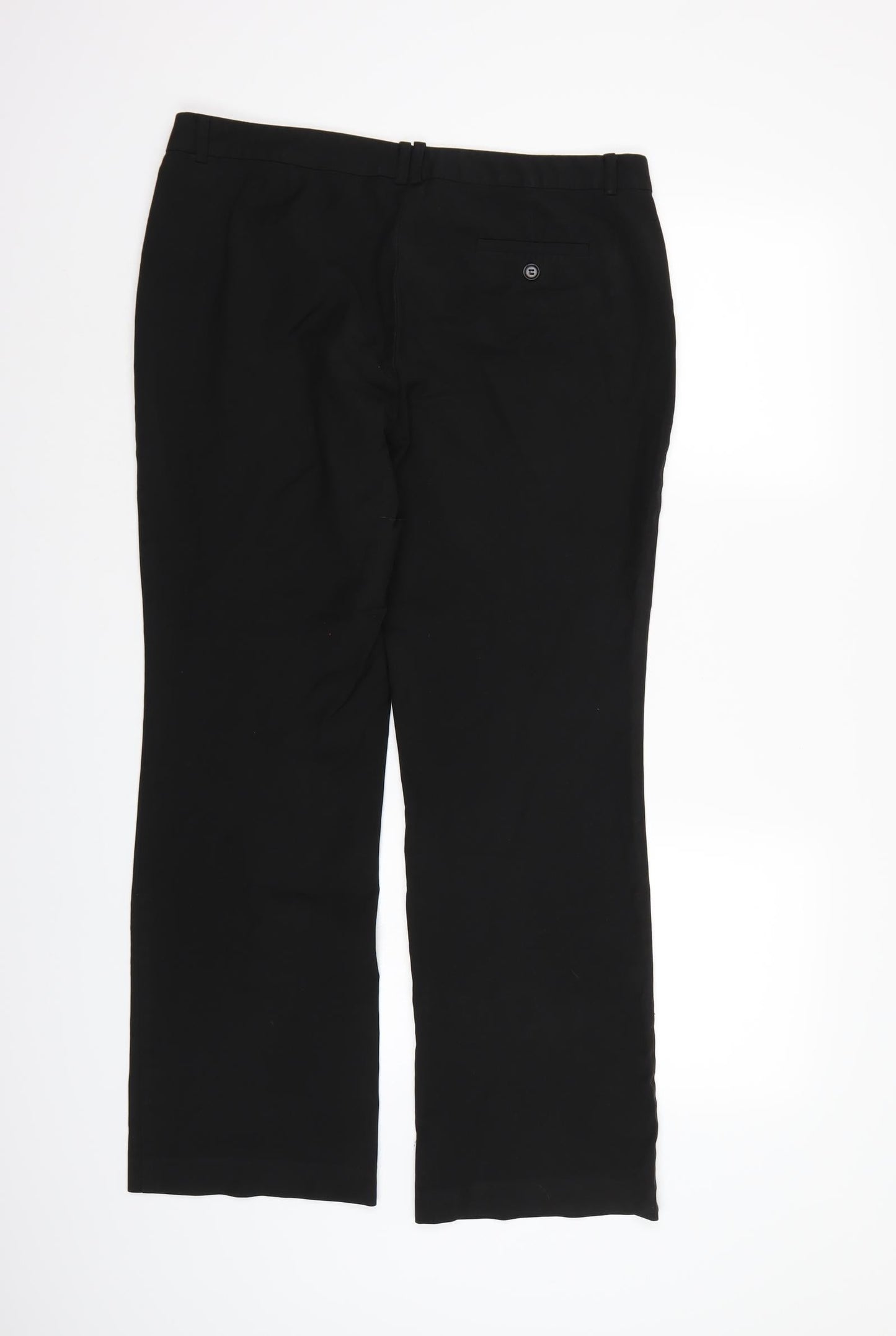 Womens UK Size 14 Marks and Spencer Regular Fit Dress Pants Black Trousers