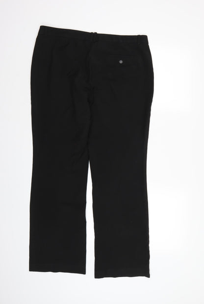 Womens UK Size 14 Marks and Spencer Regular Fit Dress Pants Black Trousers