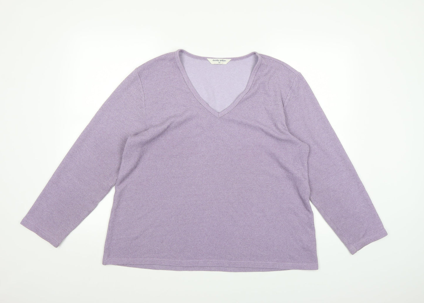 Dorothy Perkins Womens Purple  Knit Pullover Jumper Size 16