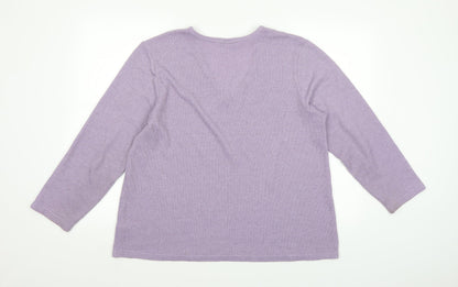 Dorothy Perkins Womens Purple  Knit Pullover Jumper Size 16