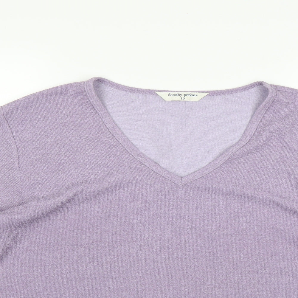 Dorothy Perkins Womens Purple  Knit Pullover Jumper Size 16