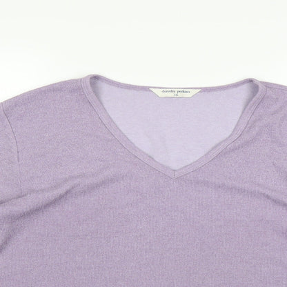 Dorothy Perkins Womens Purple  Knit Pullover Jumper Size 16