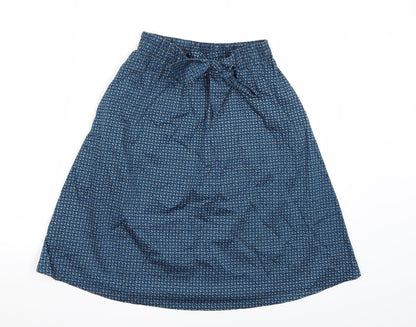 H&M Womens Blue Geometric  A-Line Skirt Size 6