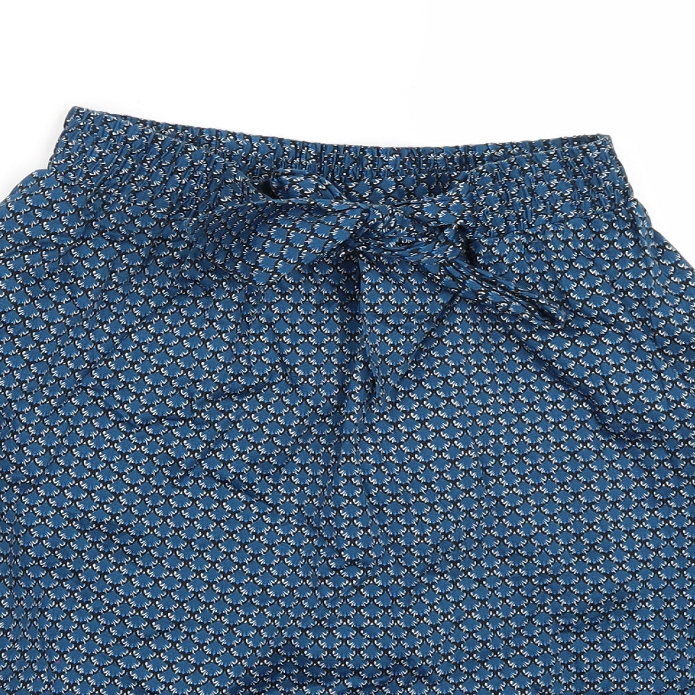 H&M Womens Blue Geometric  A-Line Skirt Size 6