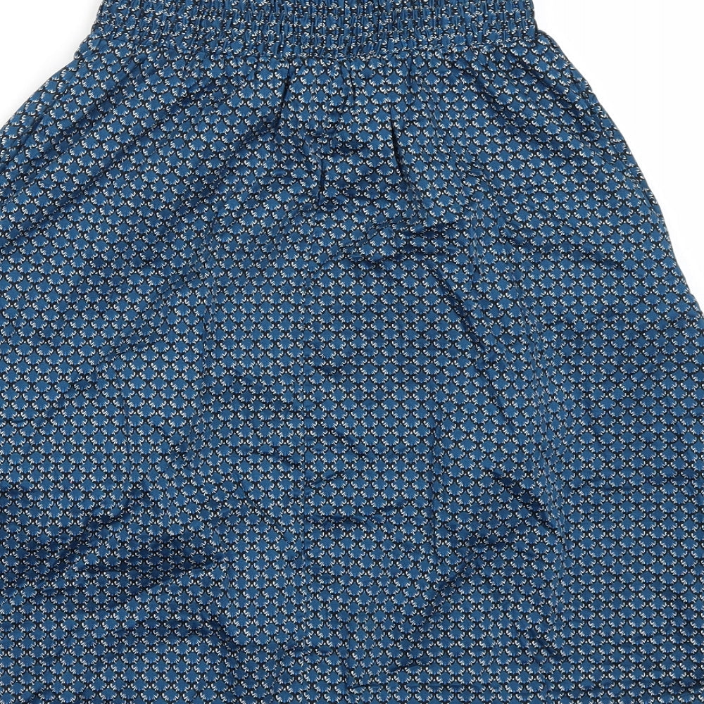 H&M Womens Blue Geometric  A-Line Skirt Size 6