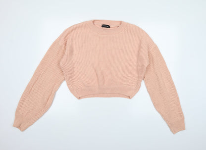 PRETTYLITTLETHING Womens Pink  Knit Pullover Jumper Size M