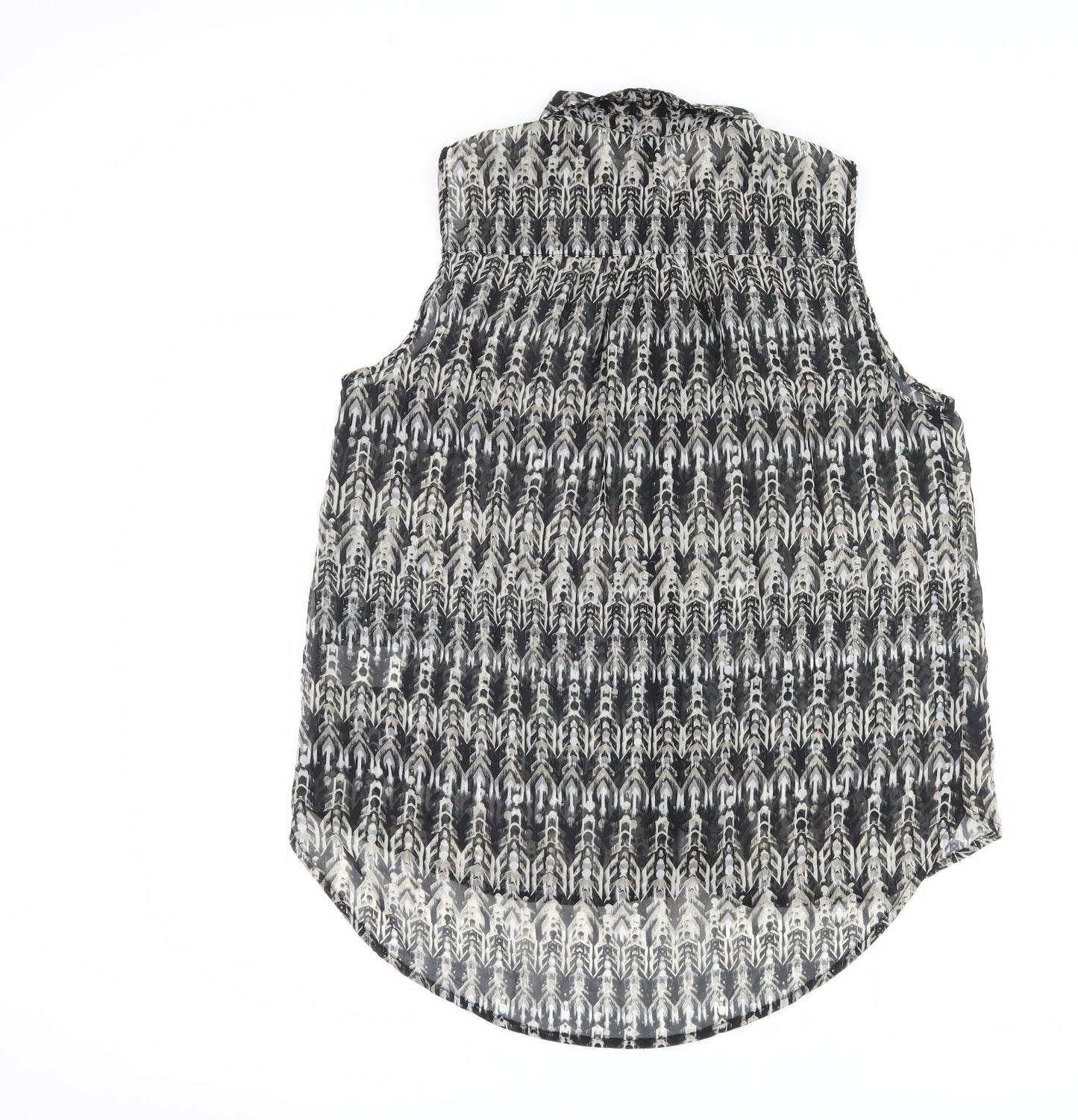 Womens UK Size 8 H&M Grey Basic Button-Up