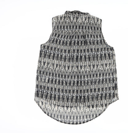 Womens UK Size 8 H&M Grey Basic Button-Up