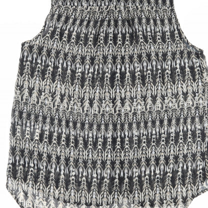 Womens UK Size 8 H&M Grey Basic Button-Up