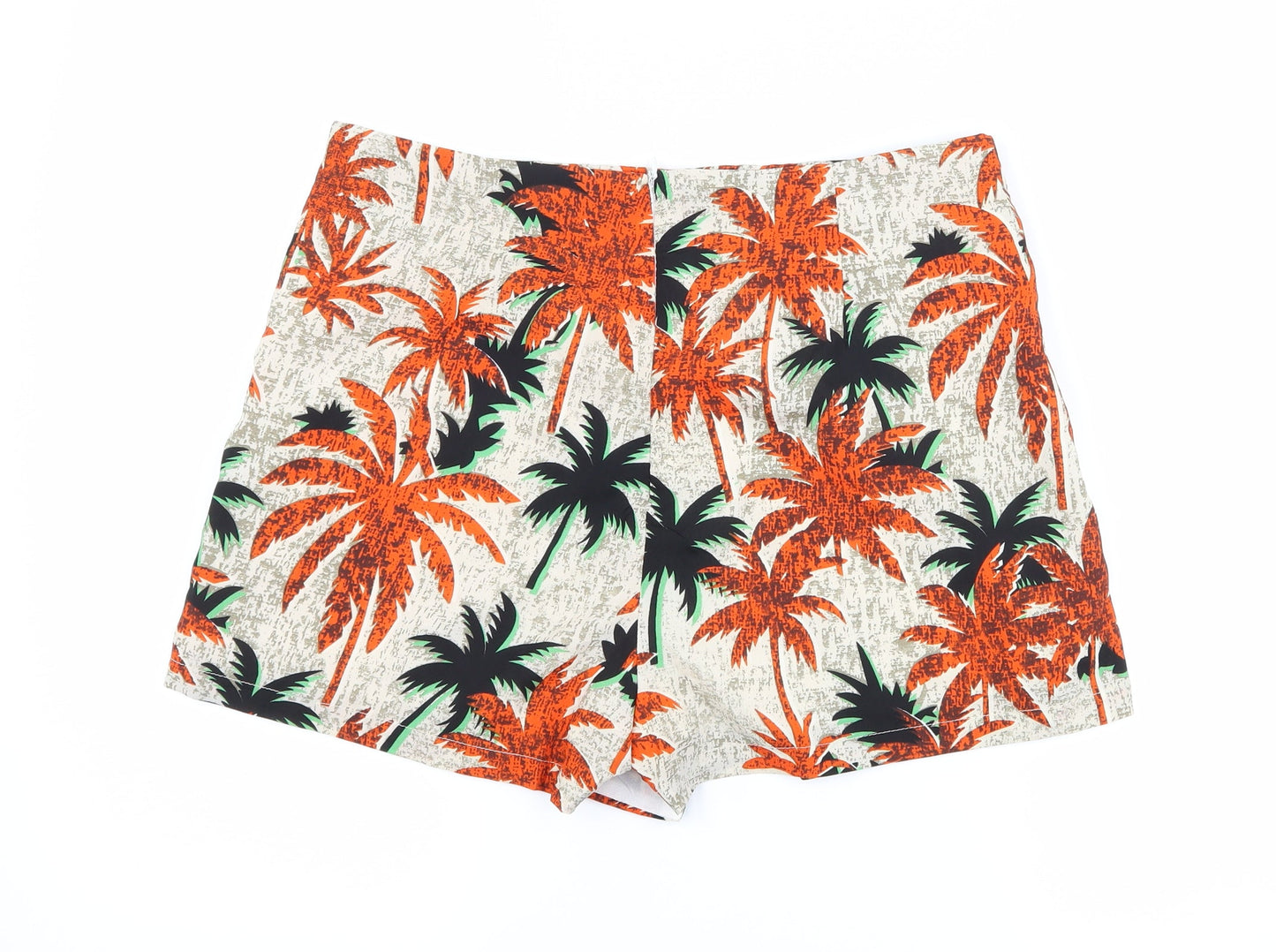 urmoda Womens Beige Floral  Hot Pants Shorts Size L