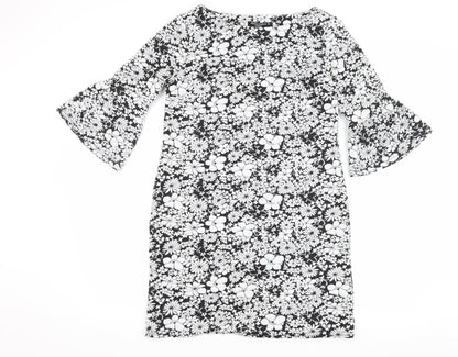 Marina Kaneva Womens Black Floral  Bodycon  Size 12