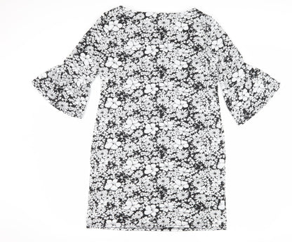 Marina Kaneva Womens Black Floral  Bodycon  Size 12