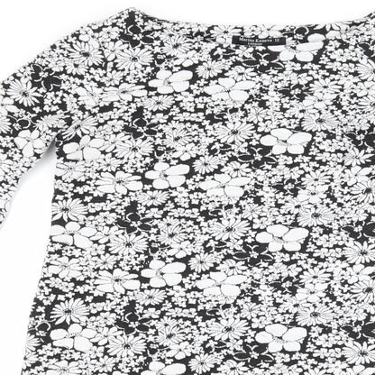 Marina Kaneva Womens Black Floral  Bodycon  Size 12
