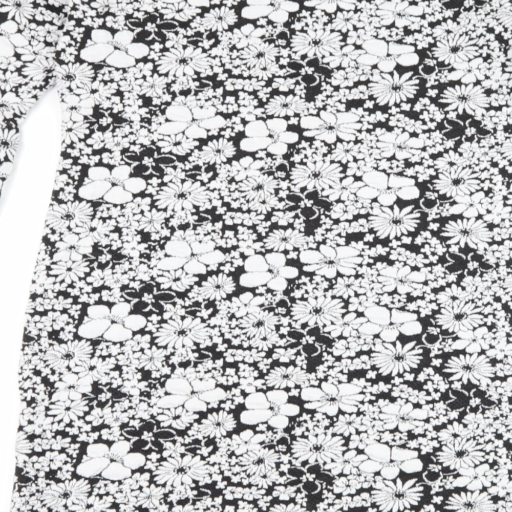 Marina Kaneva Womens Black Floral  Bodycon  Size 12
