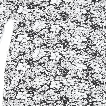 Marina Kaneva Womens Black Floral  Bodycon  Size 12