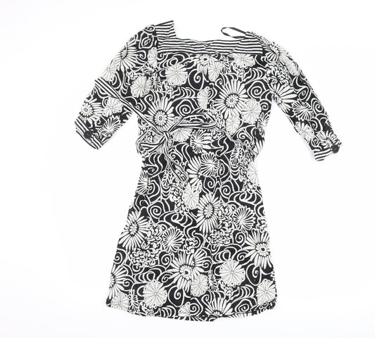 Atmosphere Womens Black Floral  Shift  Size 8