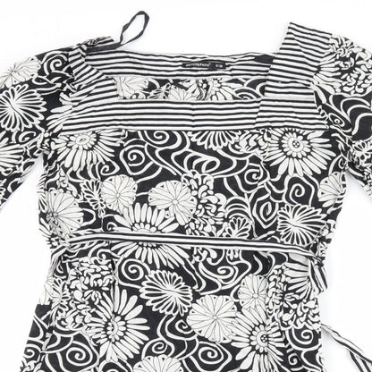 Atmosphere Womens Black Floral  Shift  Size 8