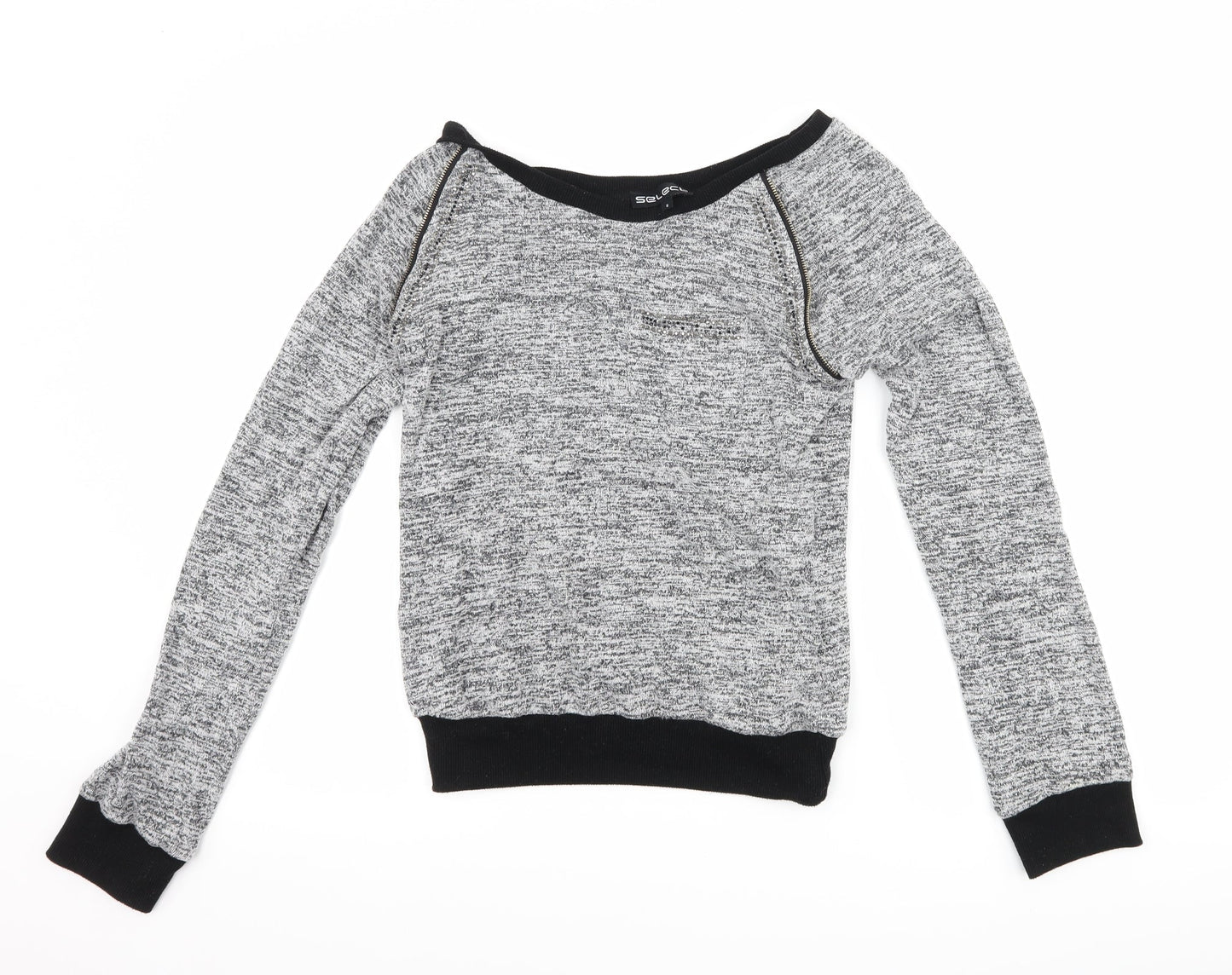 Select Womens Grey   Pullover Jumper Size S