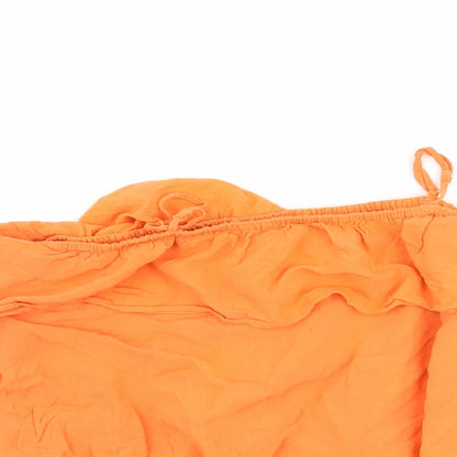 H&M Girls Orange   Basic T-Shirt Size 14 Years  - Cut Out Shoulder
