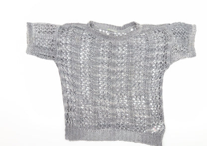 Womens UK Size 12 Marks and Spencer Grey Basic T-Shirt