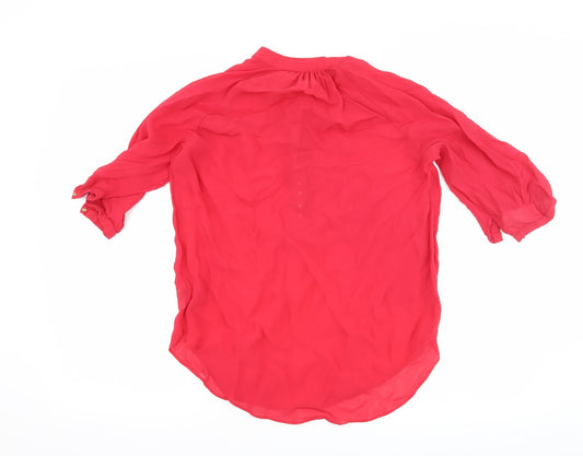 Womens UK Size 12 NEXT Pink Basic Blouse