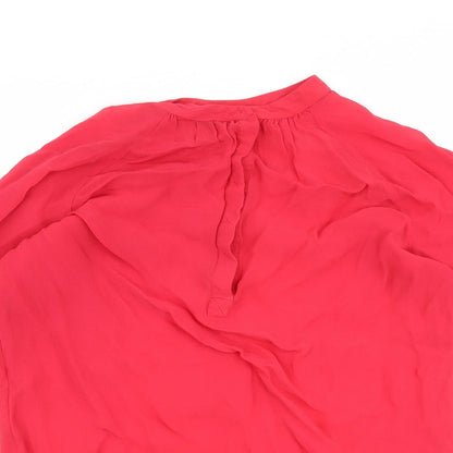 Womens UK Size 12 NEXT Pink Basic Blouse