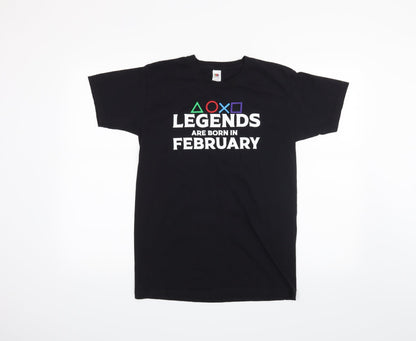 Fruit of the Loom Boys Black   Basic T-Shirt Size S