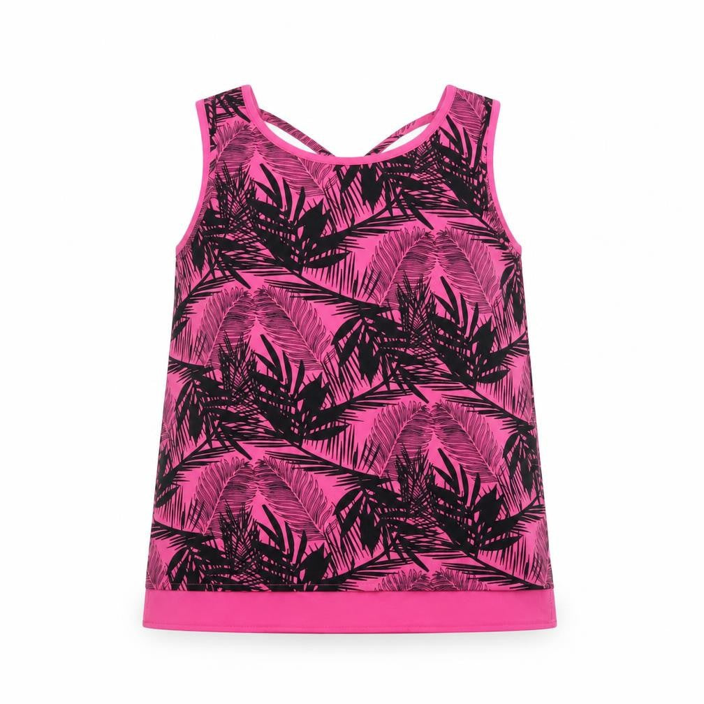 Pep&Co Girls Pink Floral  Basic Tank Size 8-9 Years