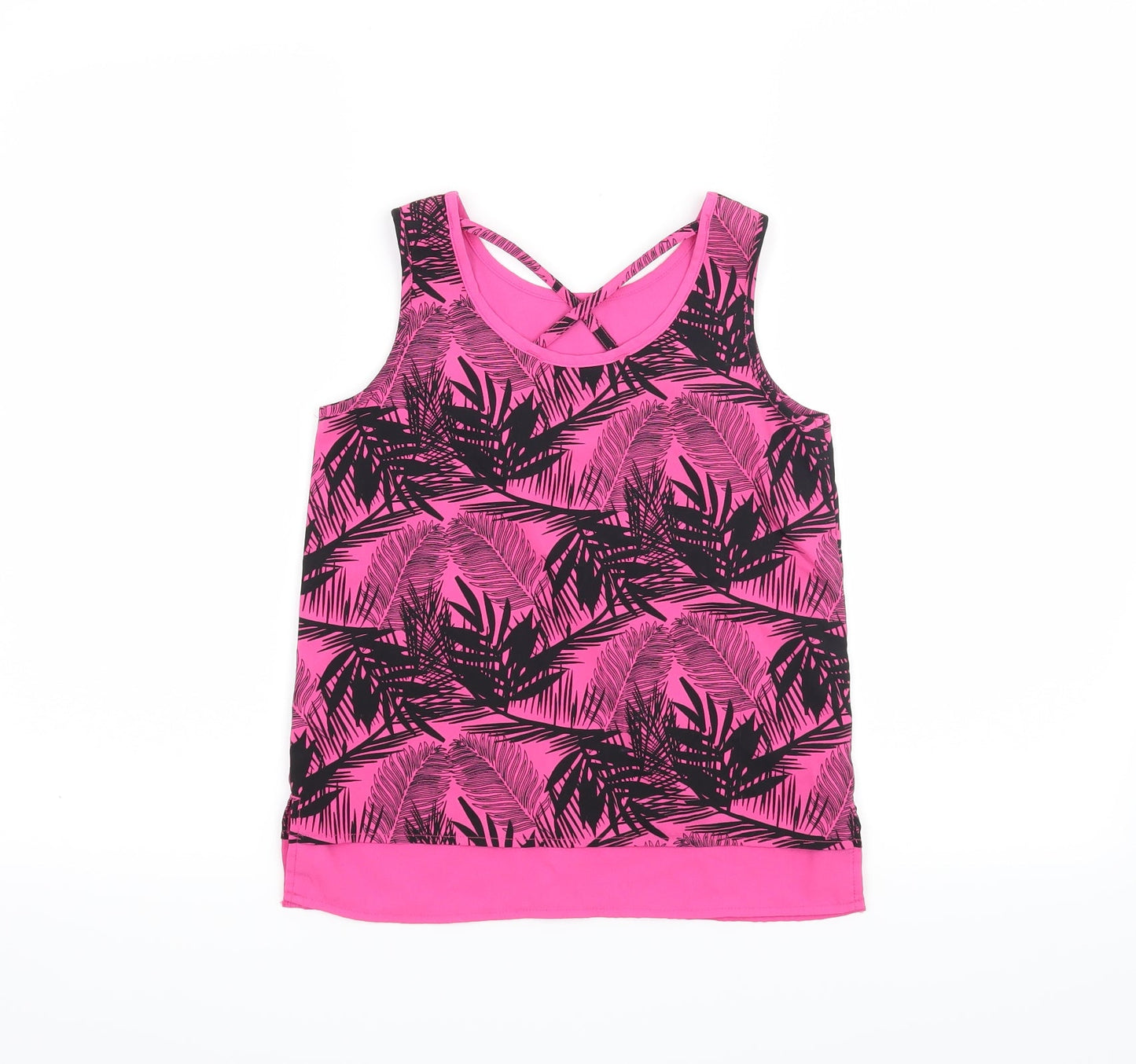 pep & Co Girls Pink Floral  Basic Tank Size 8-9 Years