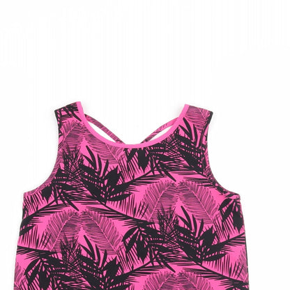 pep & Co Girls Pink Floral  Basic Tank Size 8-9 Years