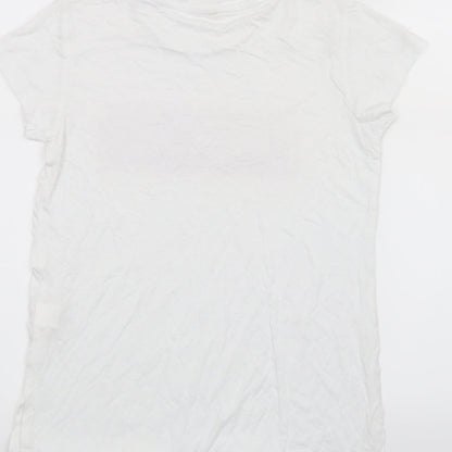 YD Girls White   Basic T-Shirt Size 9-10 Years