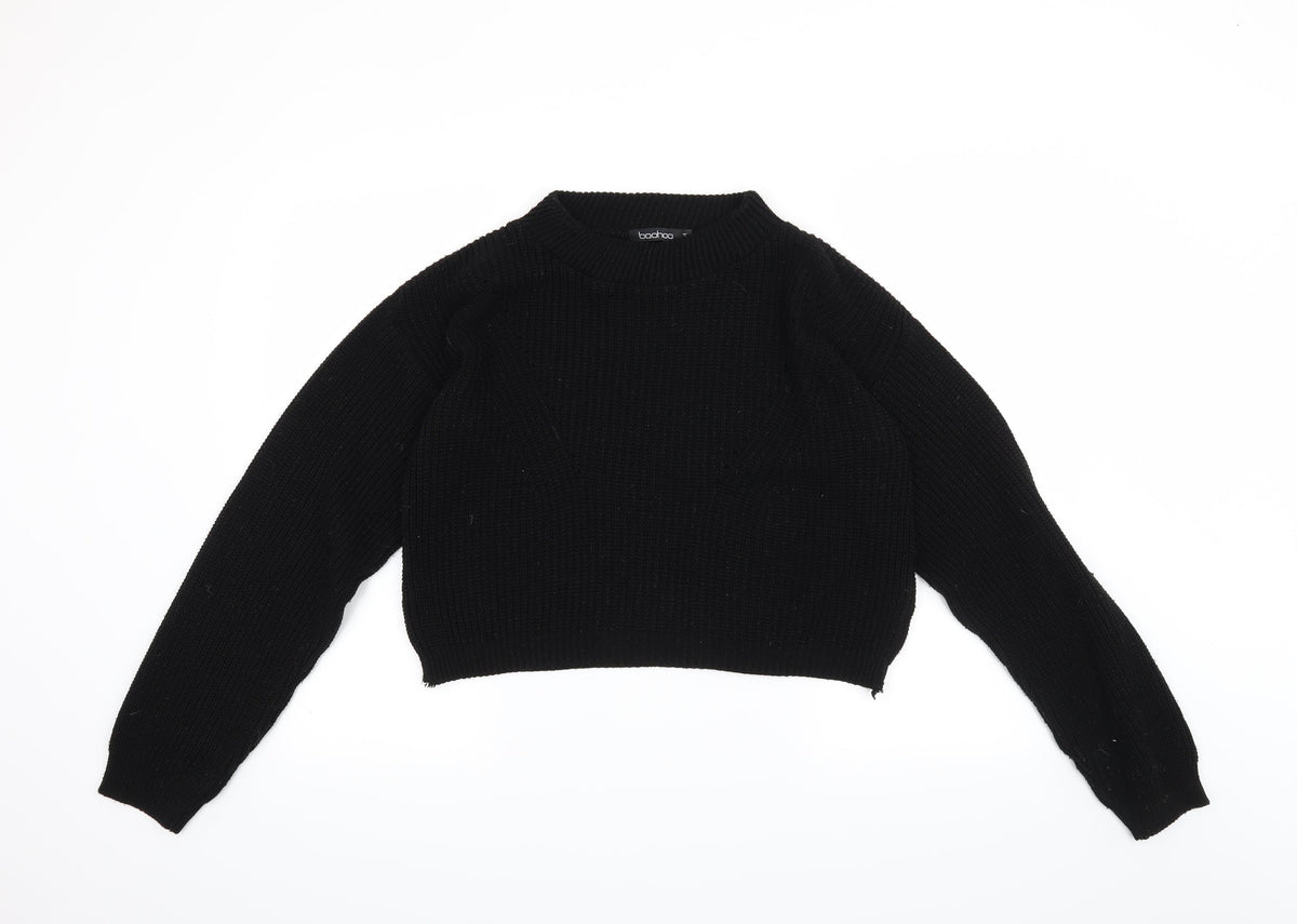 Boohoo Womens Black   Pullover Jumper Size M
