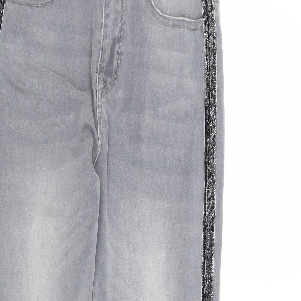 Denim & Co. Girls Grey   Skinny Jeans Size 11-12 Years