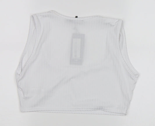 I SAW IT FIRST Womens White   Basic T-Shirt Size 16