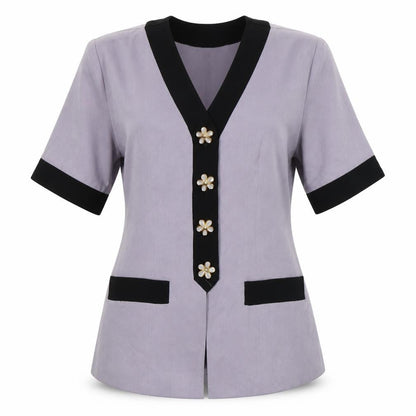 Clizo Womens Purple   Basic Button-Up Size L