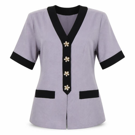 Clizo Womens Purple   Basic Button-Up Size L