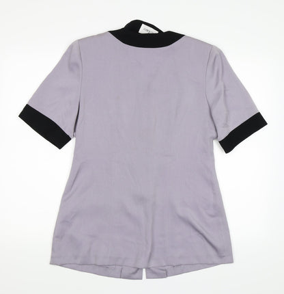 Clizo Womens Purple   Basic Button-Up Size L