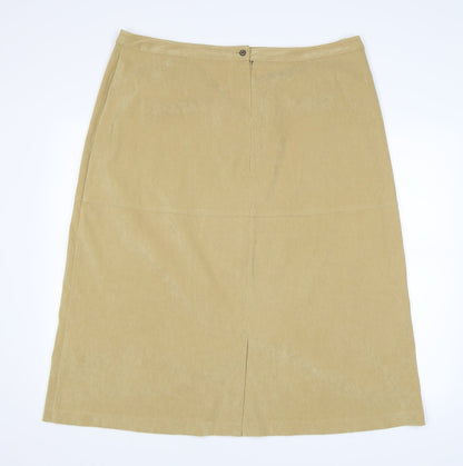 Plus Collection Womens Yellow   A-Line Skirt Size 22