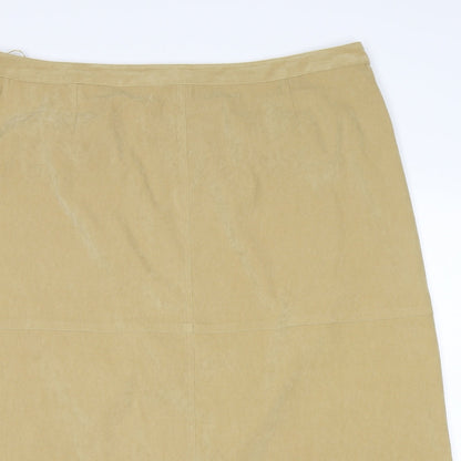 Plus Collection Womens Yellow   A-Line Skirt Size 22