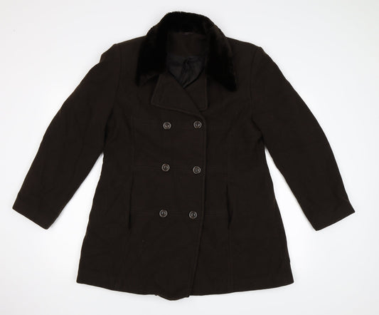 Womens UK Size 14 Richards Brown Pea Coat