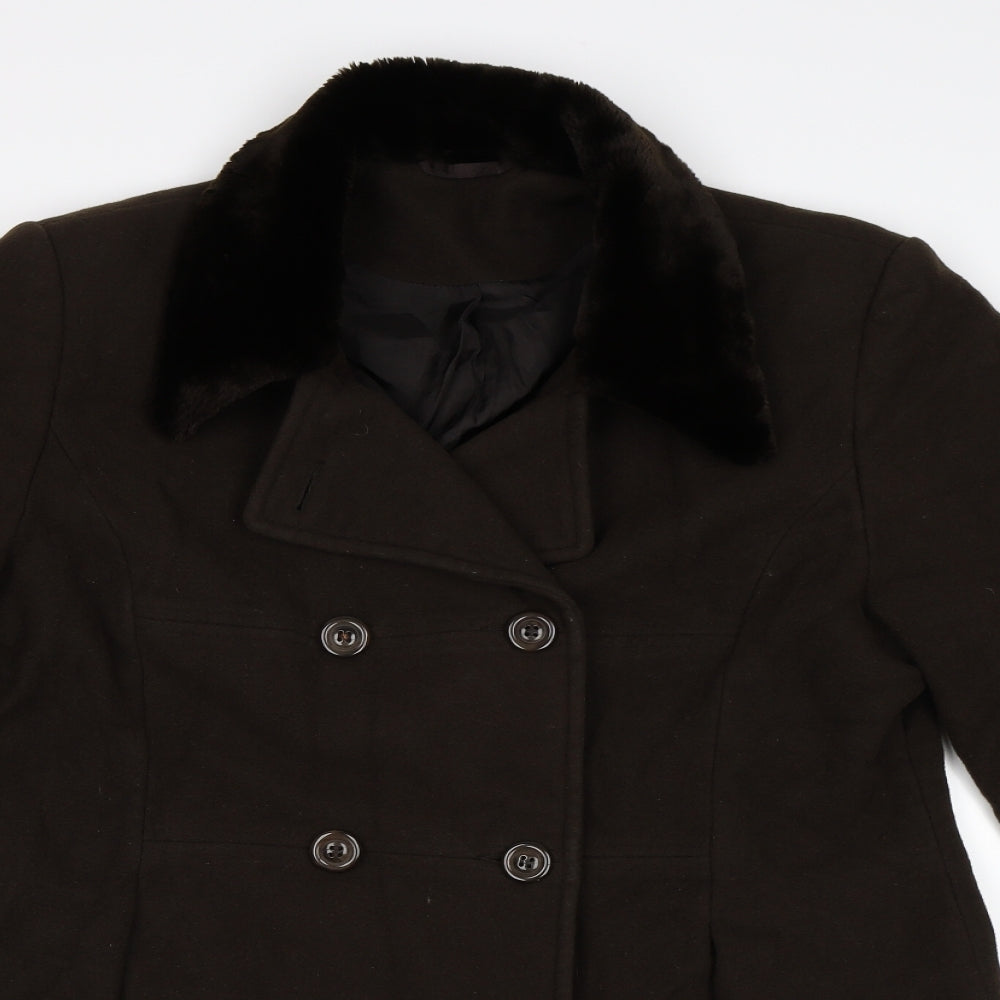 Womens UK Size 14 Richards Brown Pea Coat